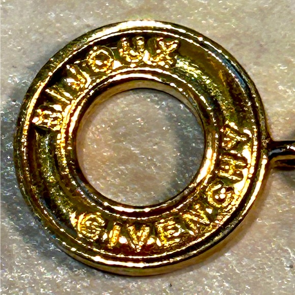 BIJOUX GIVENCHY signed double chain choker! Gold tone is rich like brass-sparkly - Picture 4 of 7